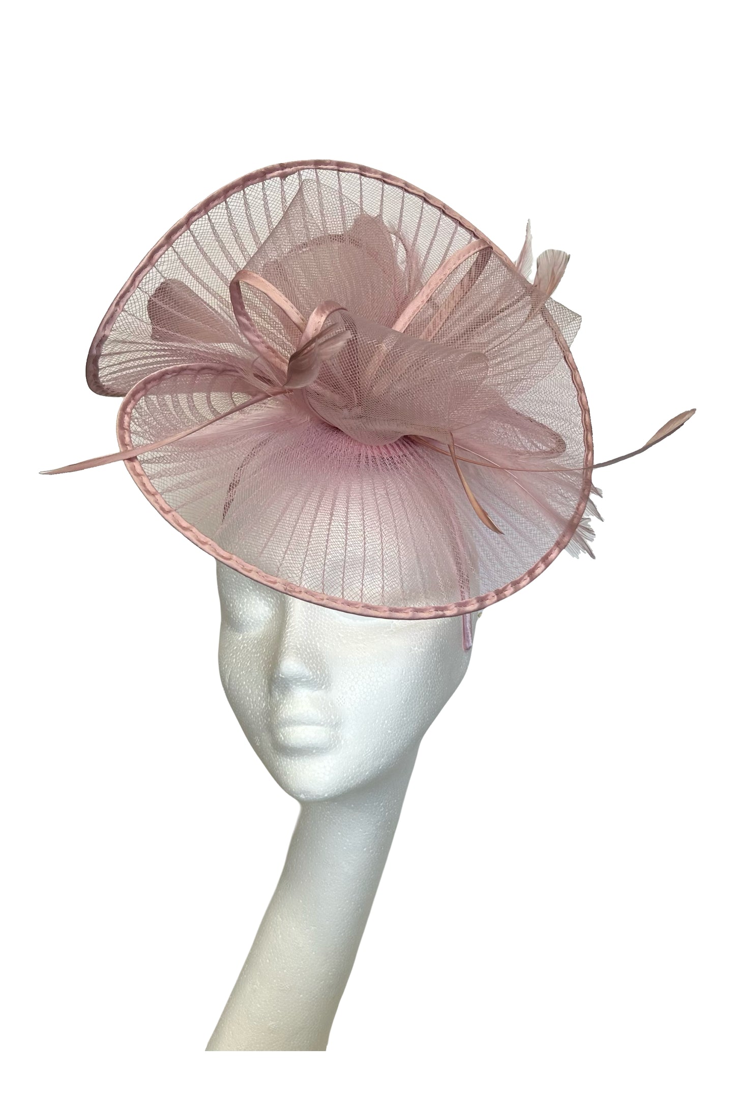 Dusty Pink headpiece for hire