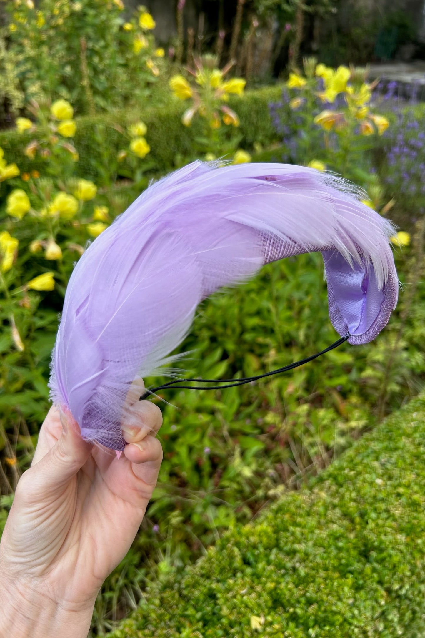 Mabel Lilac Feather bandeau