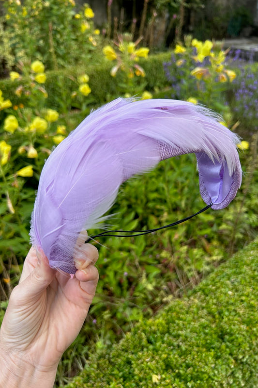 Mabel Lilac Feather bandeau