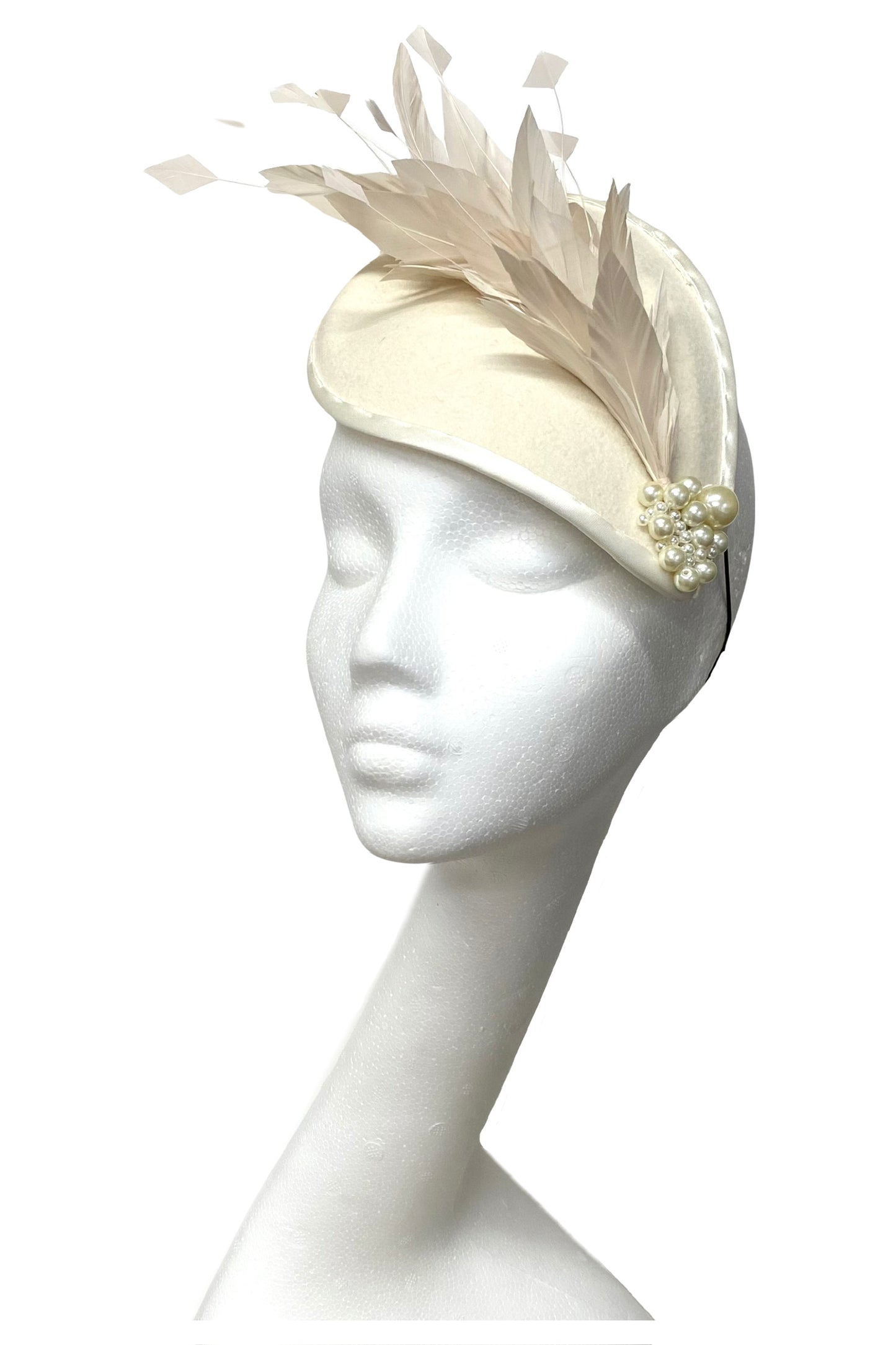 Cream headpiece for Cheltenham