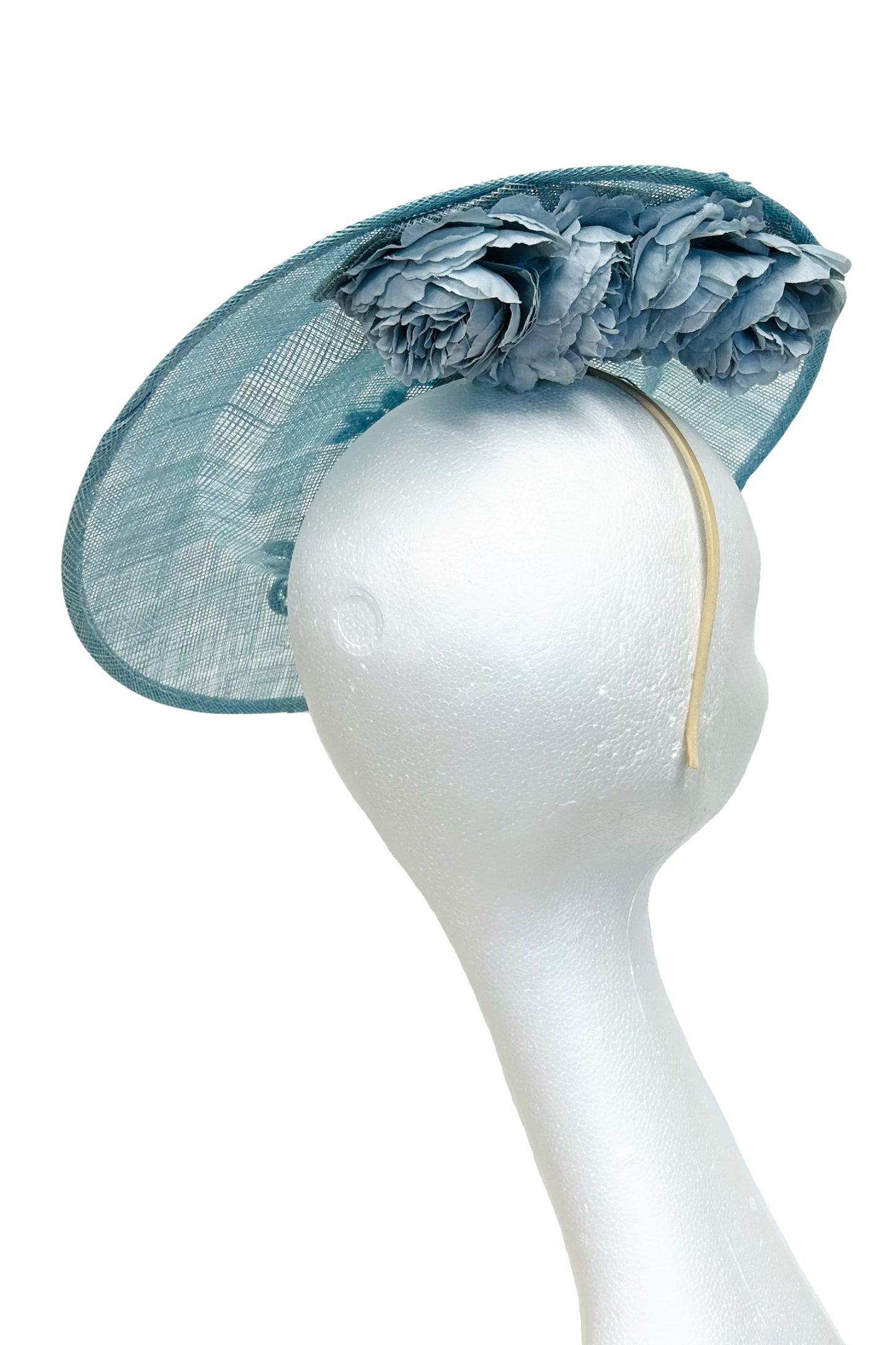 Pale Blue Lace Headpiece for Hire (BN46)