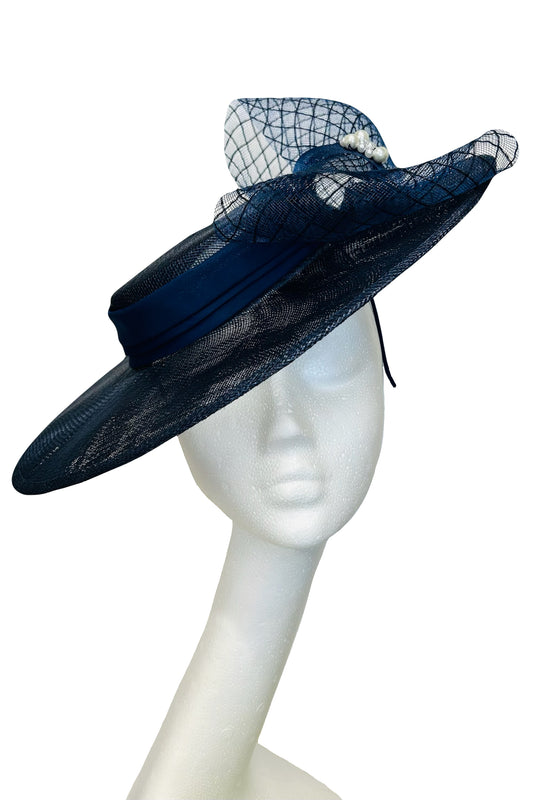 Navy boater hat to hire
