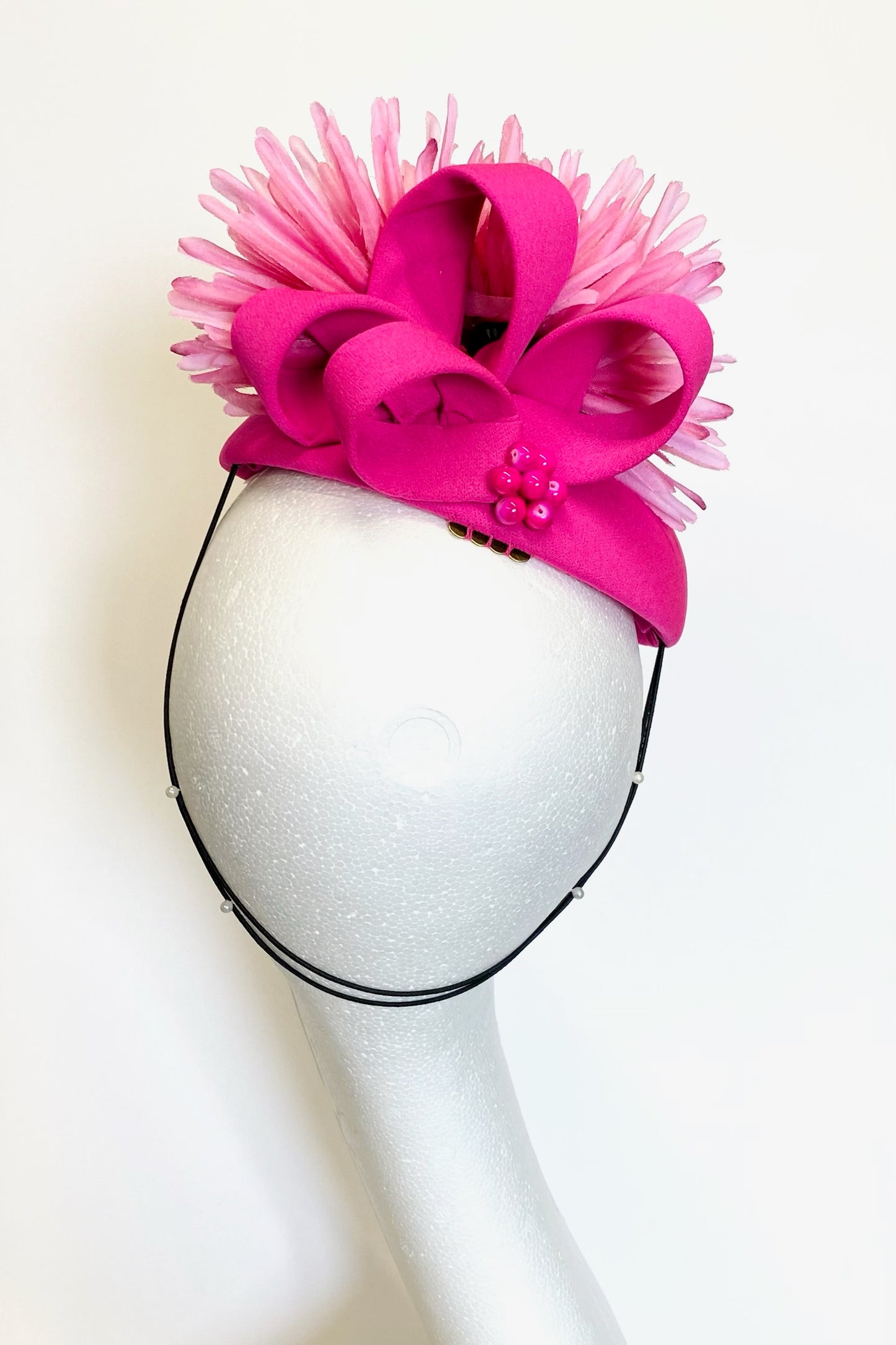 Hot Pink Headpiece for Hire (PK32)