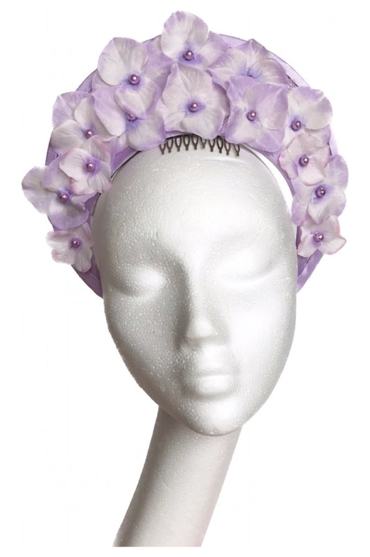 Lilac headband to hire