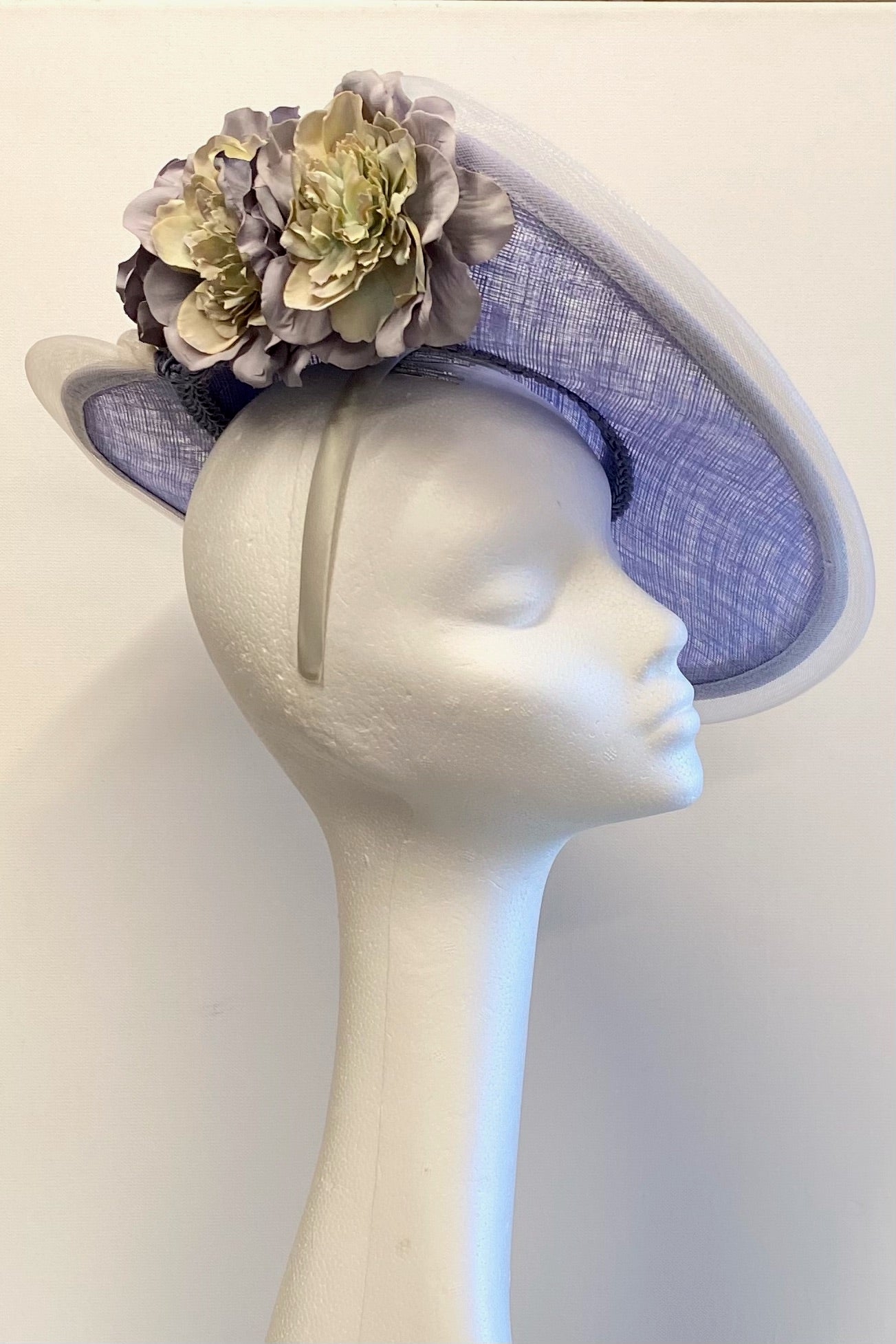 Periwinkle Blue Headpiece for Hire (BN30)