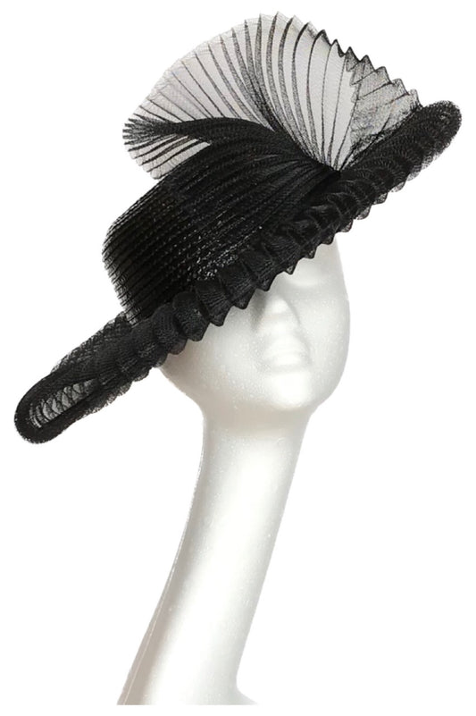 black wedding hat to hire