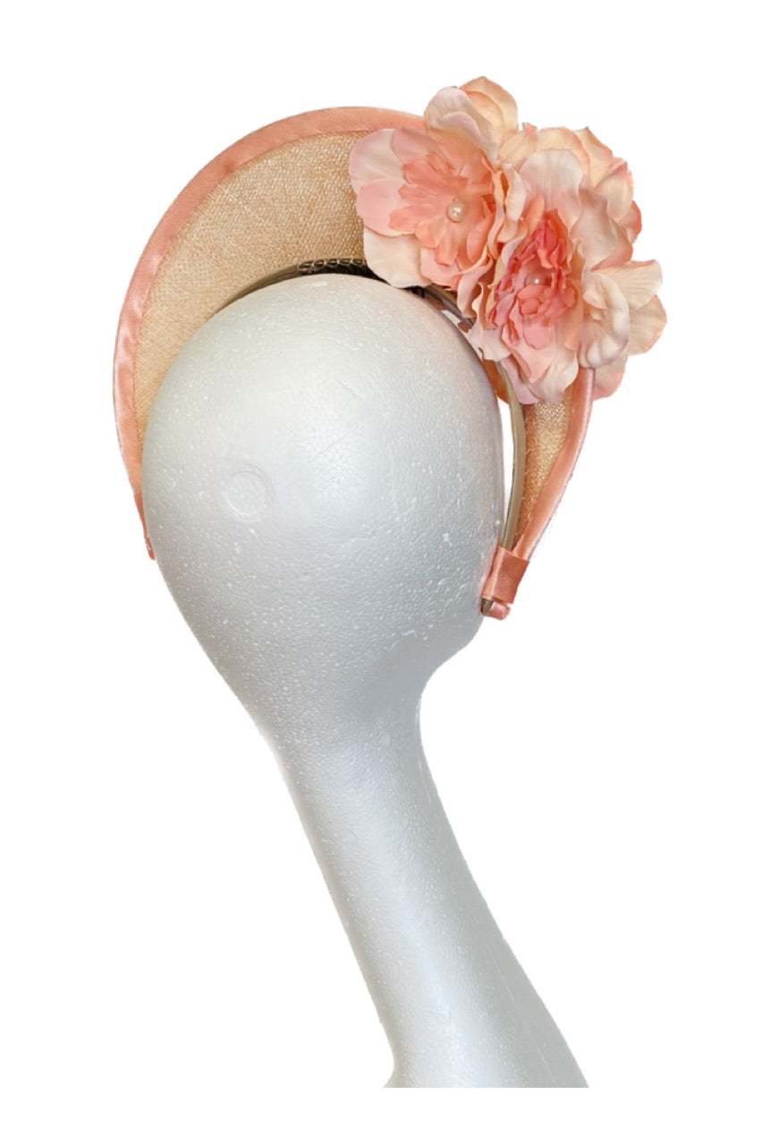 Peach crown style headpiece