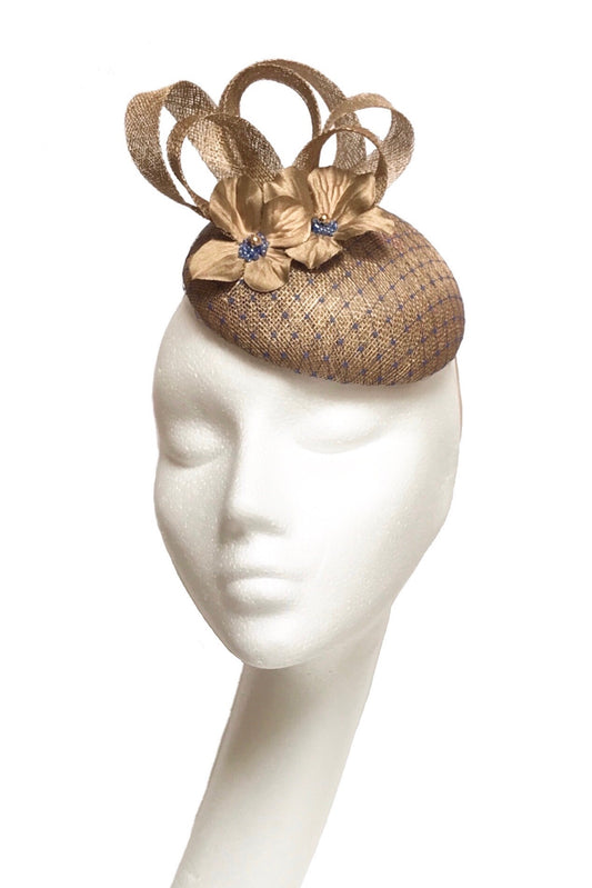Gold wedding hat to hire