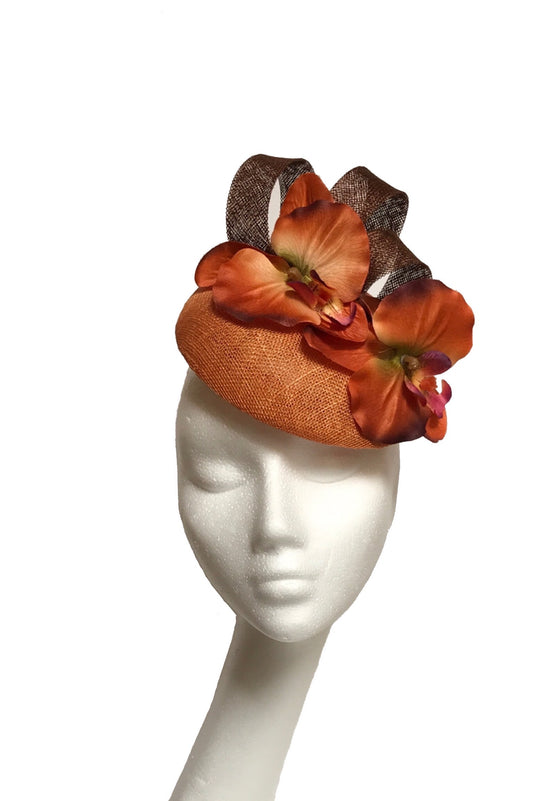 Orange headpiece to hire
