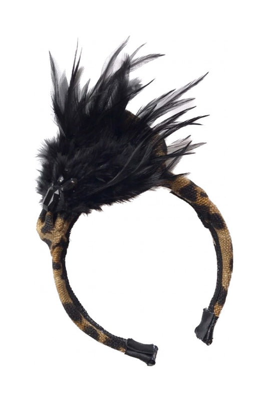 leopard print headpiece to hire