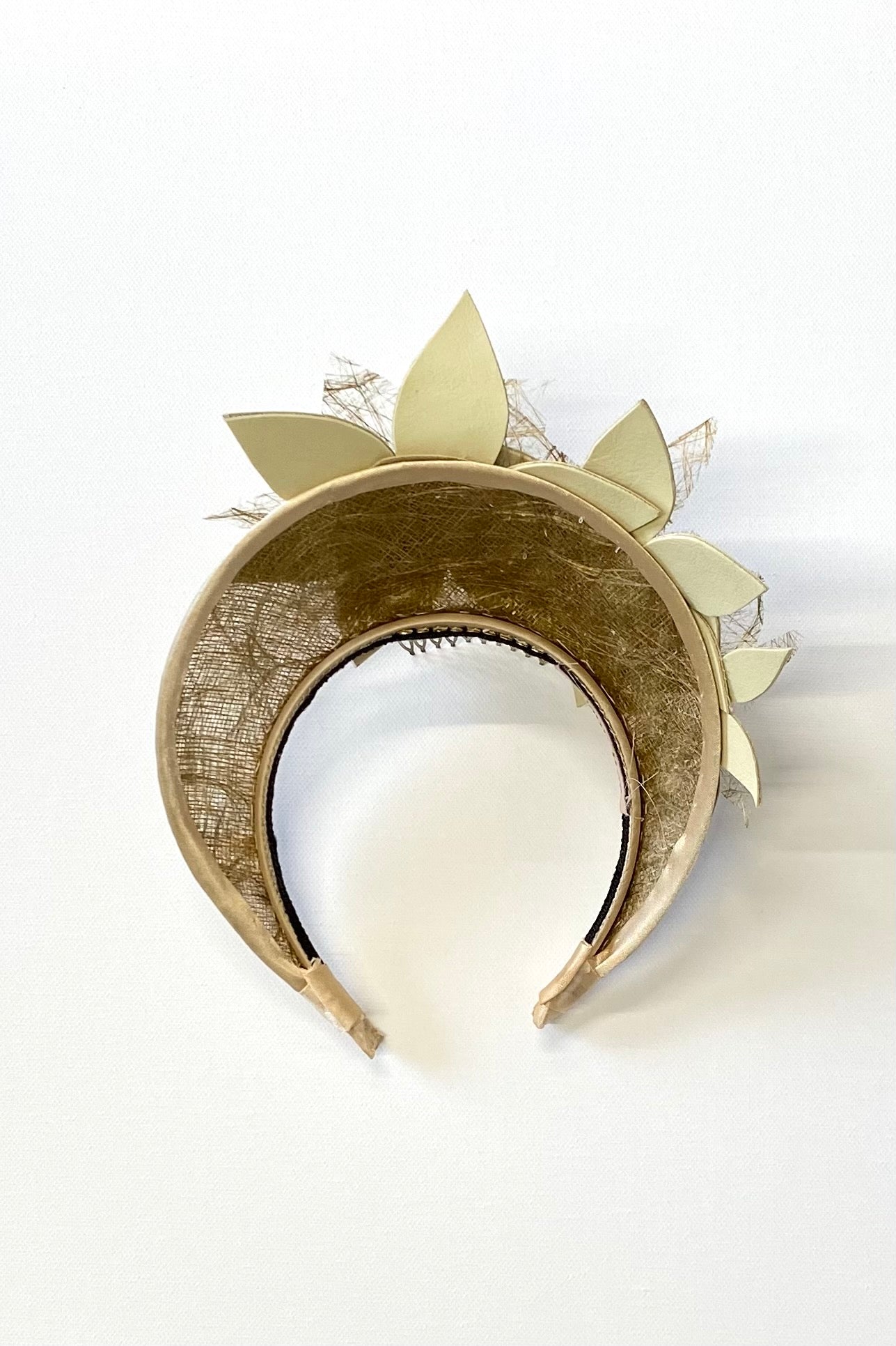 Gold Large Petal Crown Headpiece for Hire (G4)