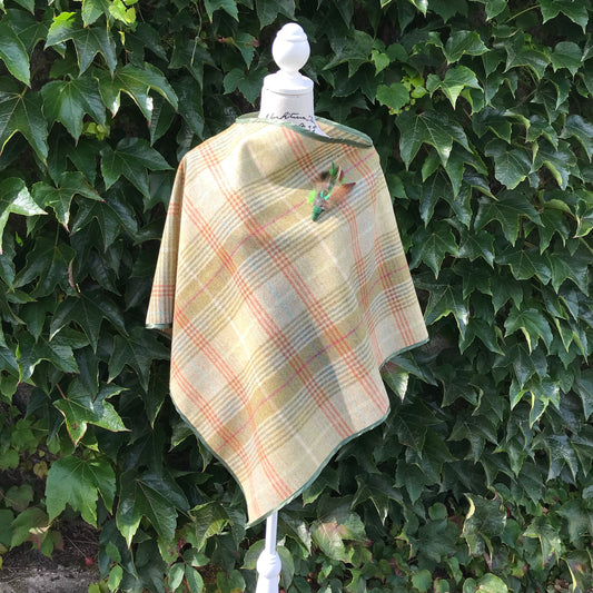 Green & Red Check Cape