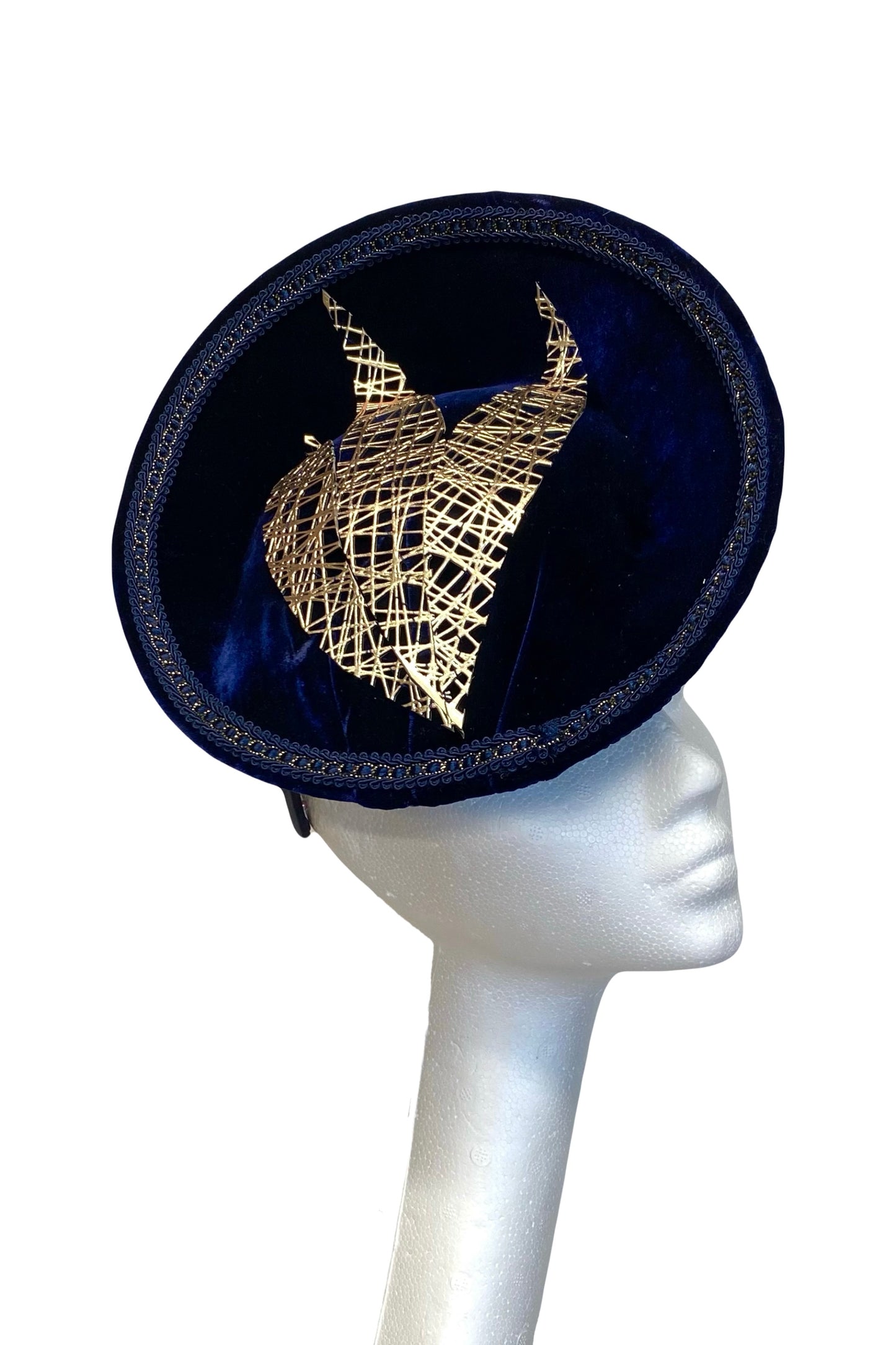 Navy Velvet Hat for Hire (BN23)