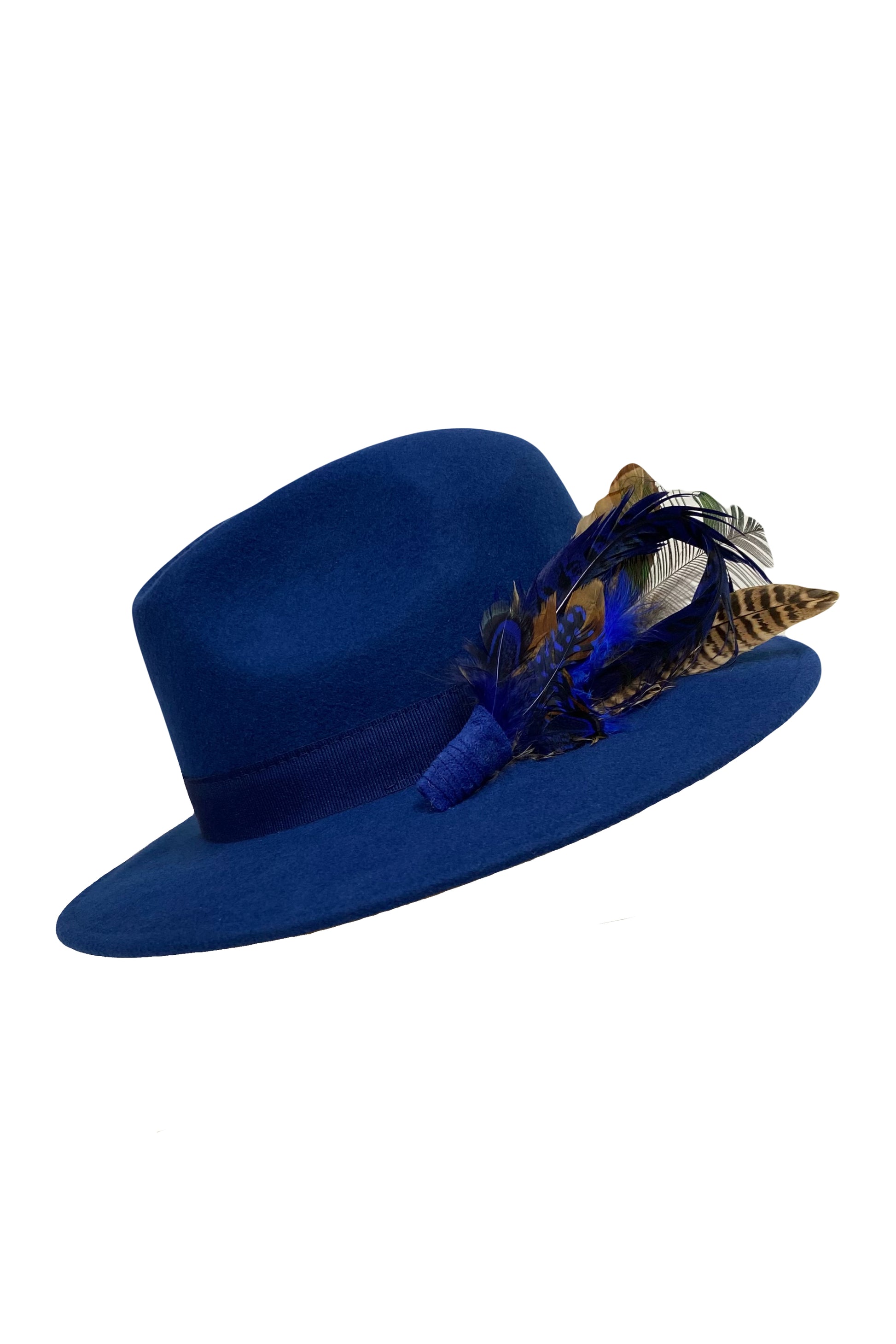 Bue Fedora hat - Cheltenham style