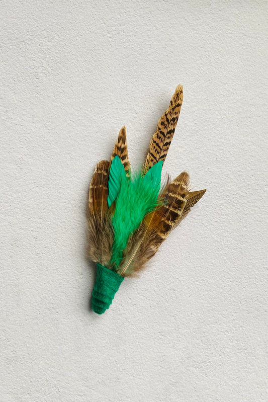 Irish Feather Hat Pin - Cheltenham style