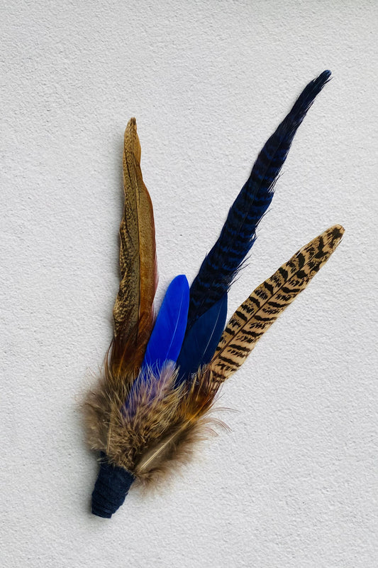 Irish Feather Hat Pin - Cheltenham style