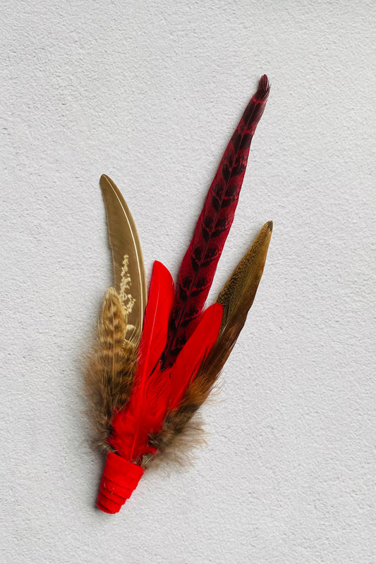 Irish Feather Hat Pin - Cheltenham style