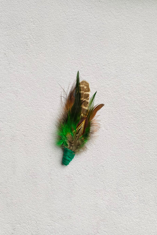 Irish Feather Hat Pin - Cheltenham style