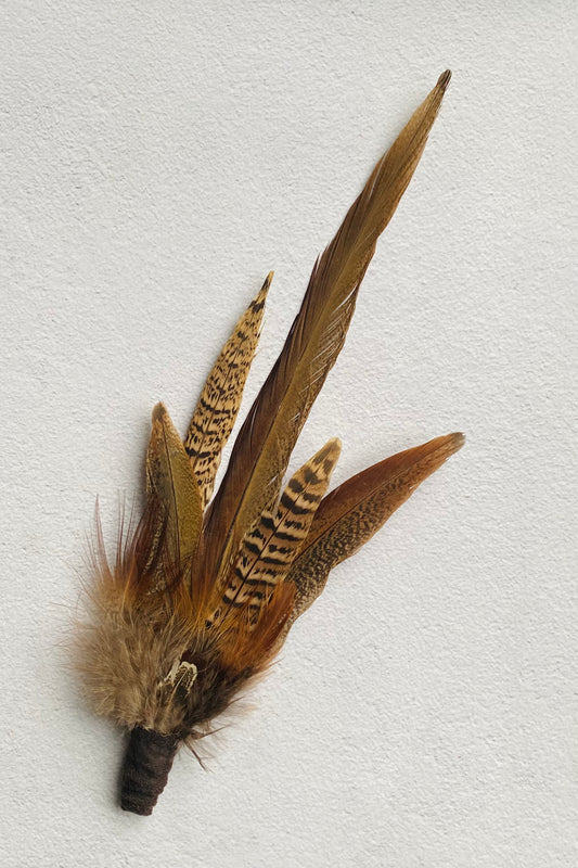 Feather Hat Pin - Cheltenham style