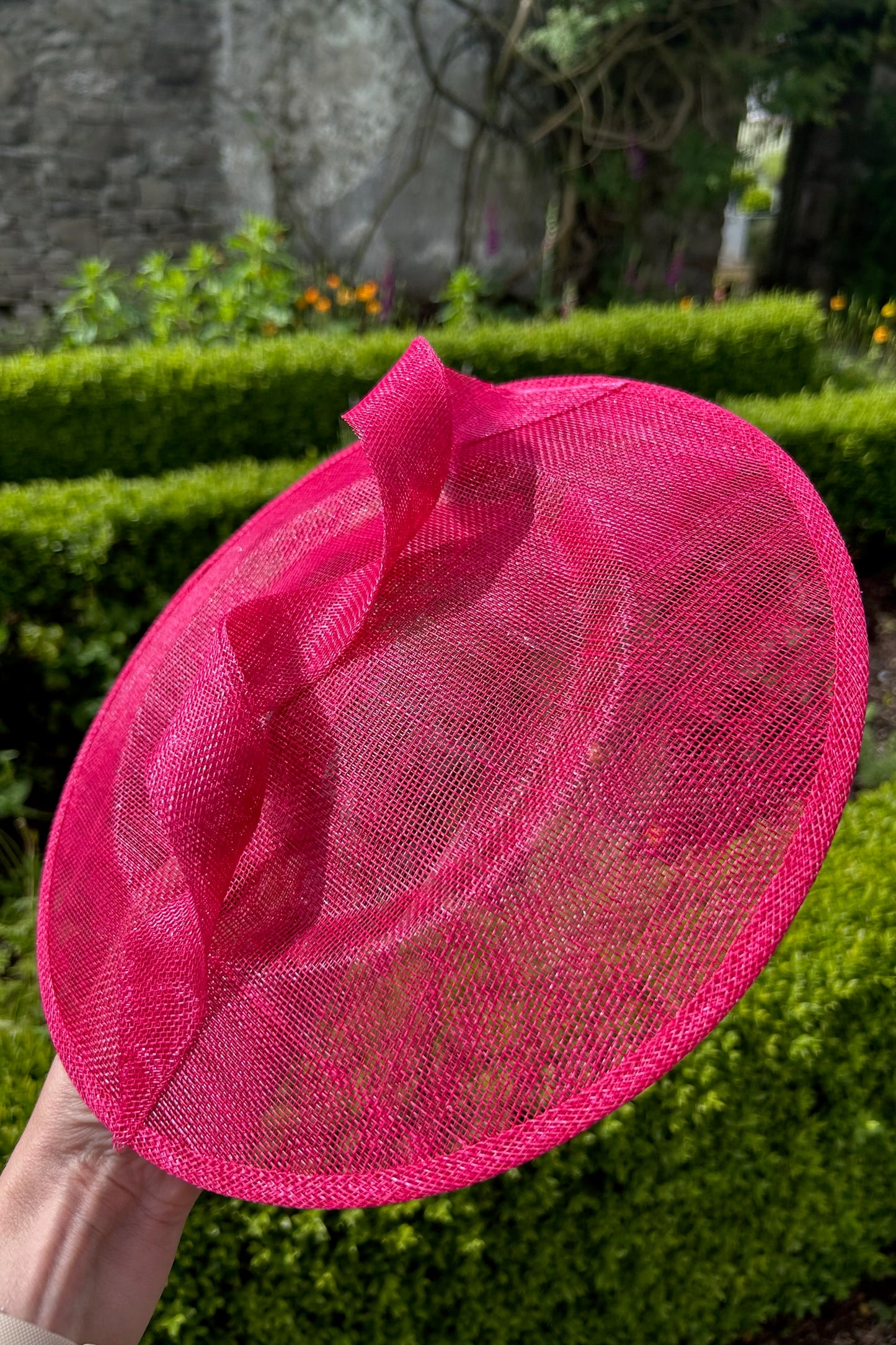 Fushia Pink Headpiece with Roses for Hire (PK58)