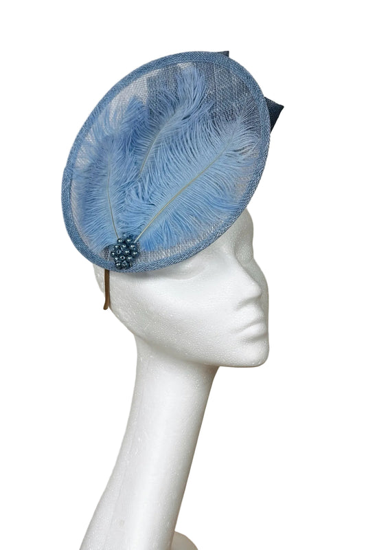 Light blue headpiece to hire