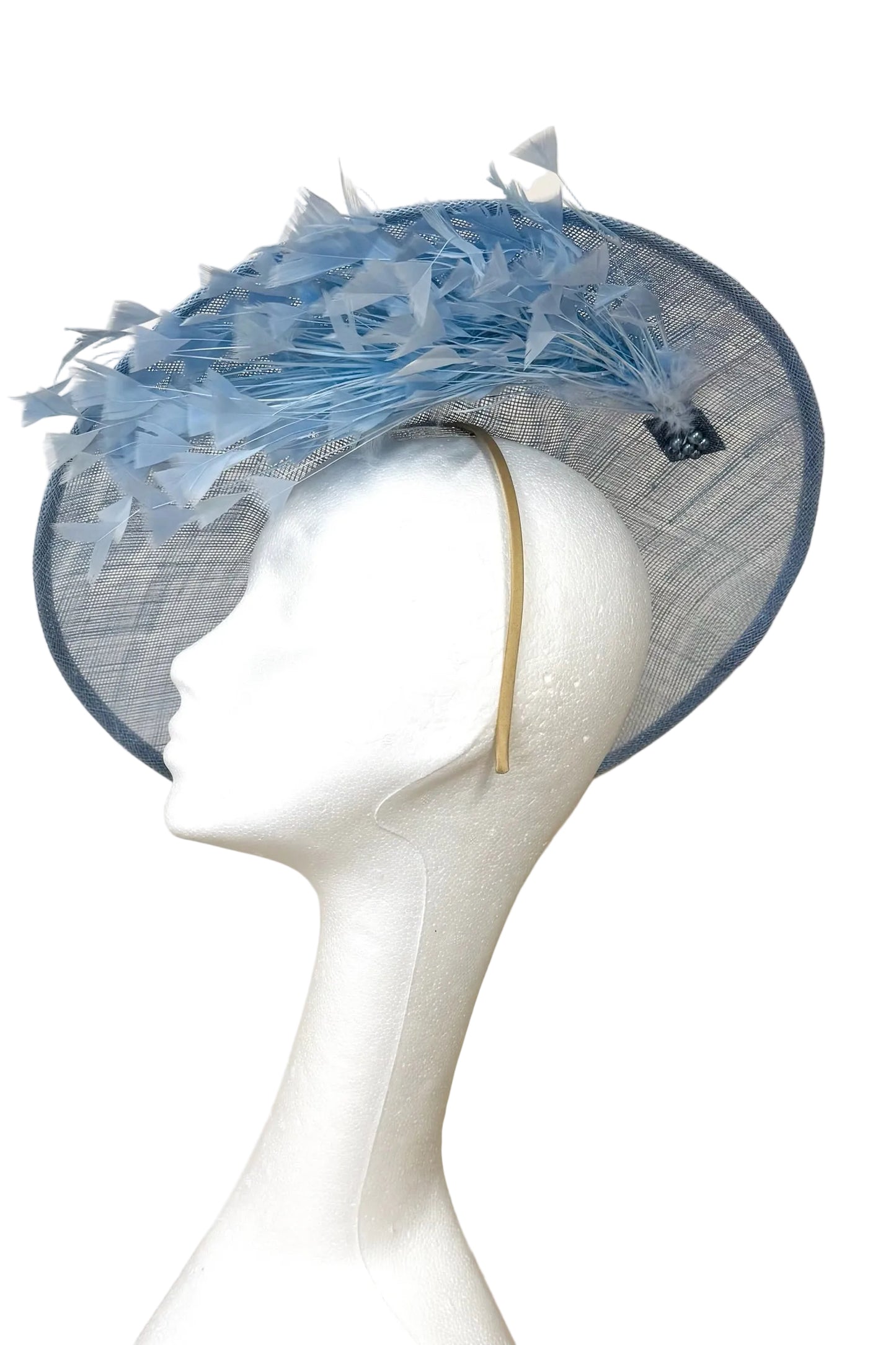 Light blue headpiece to hire