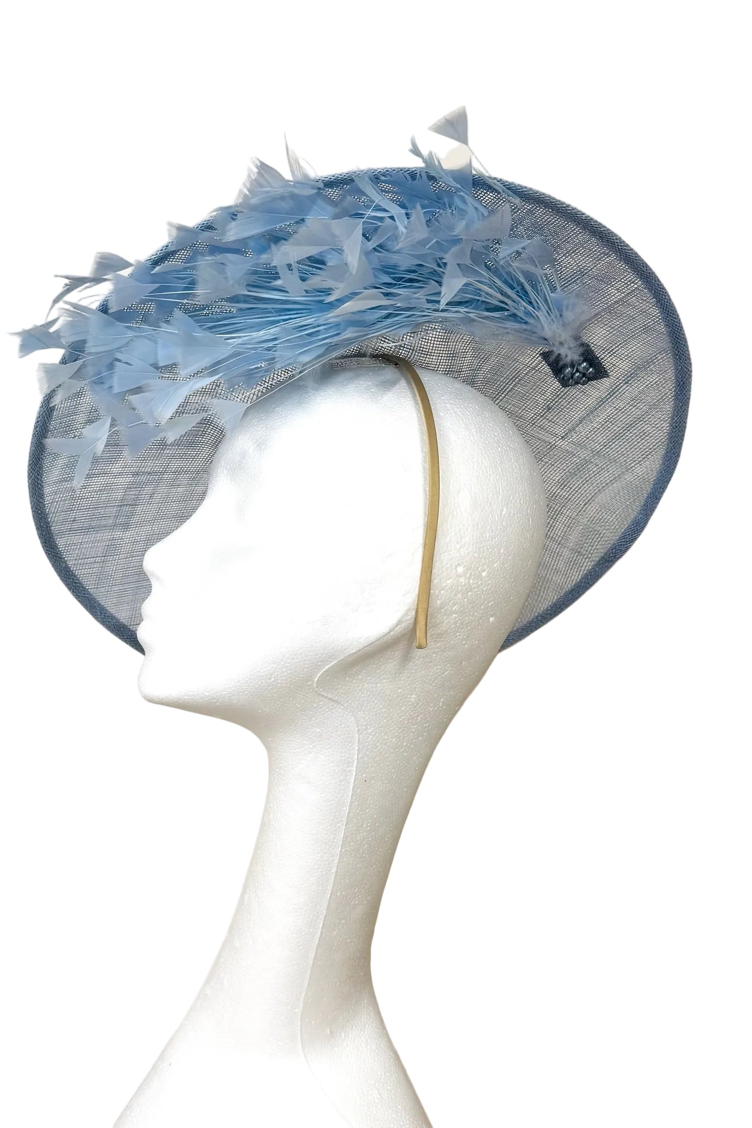 Light blue headpiece to hire