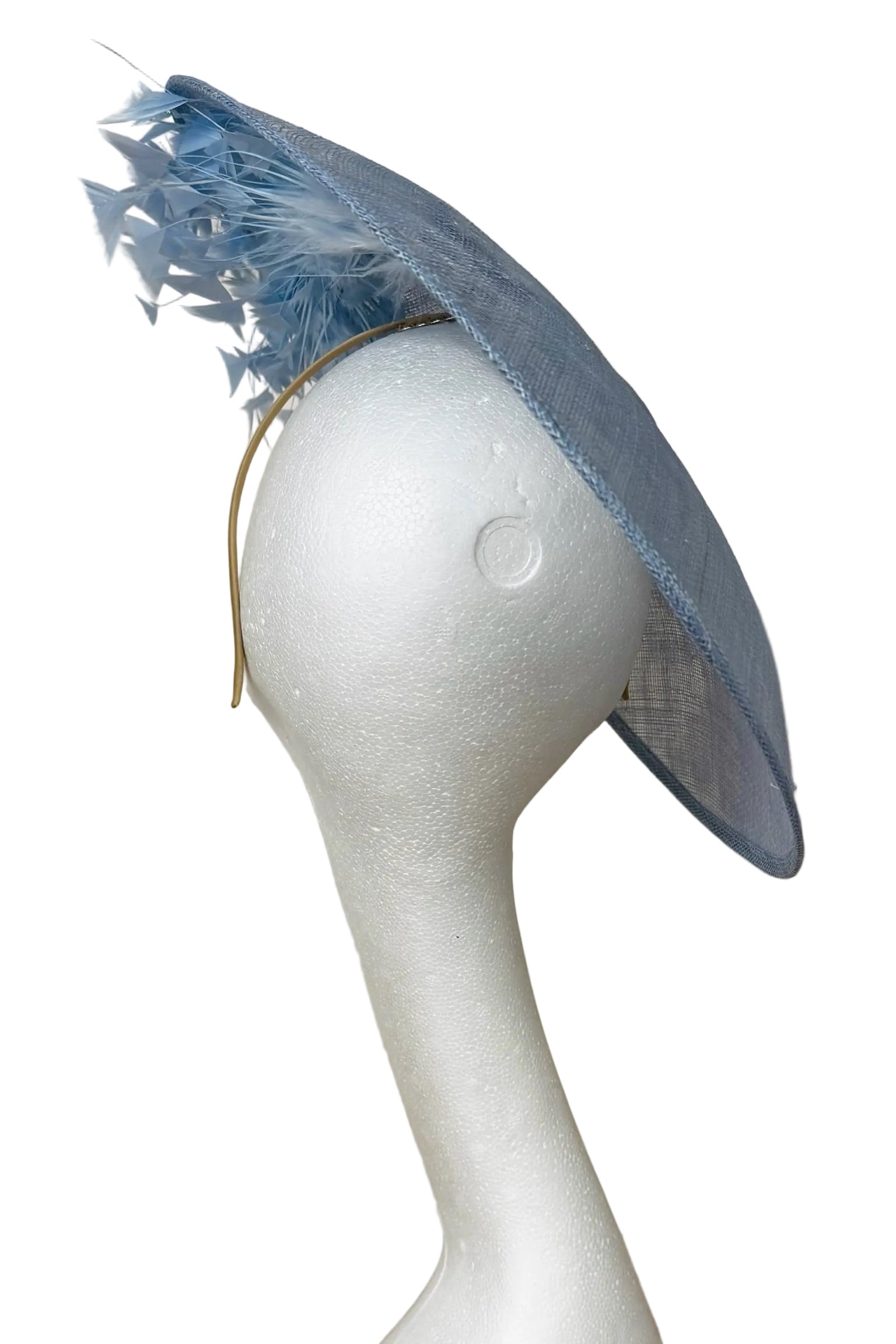 Light blue headpiece to hire