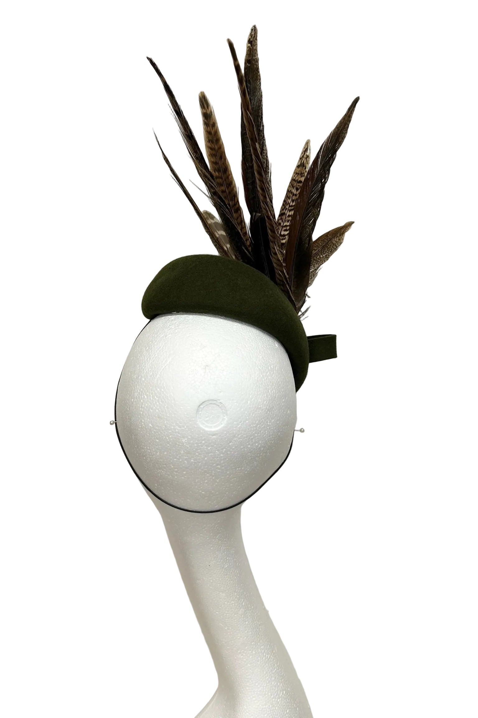 Dark Green headpiece for hire