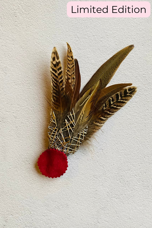 Feather hat pin