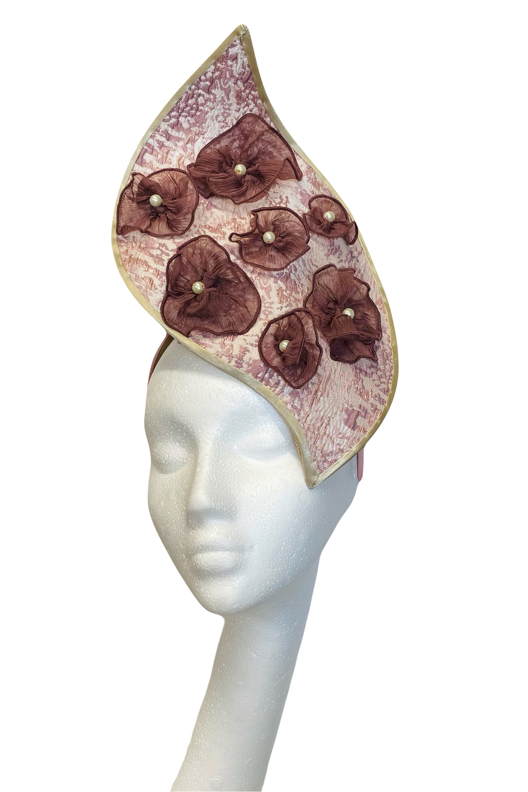 Una Headpiece in pink and grape