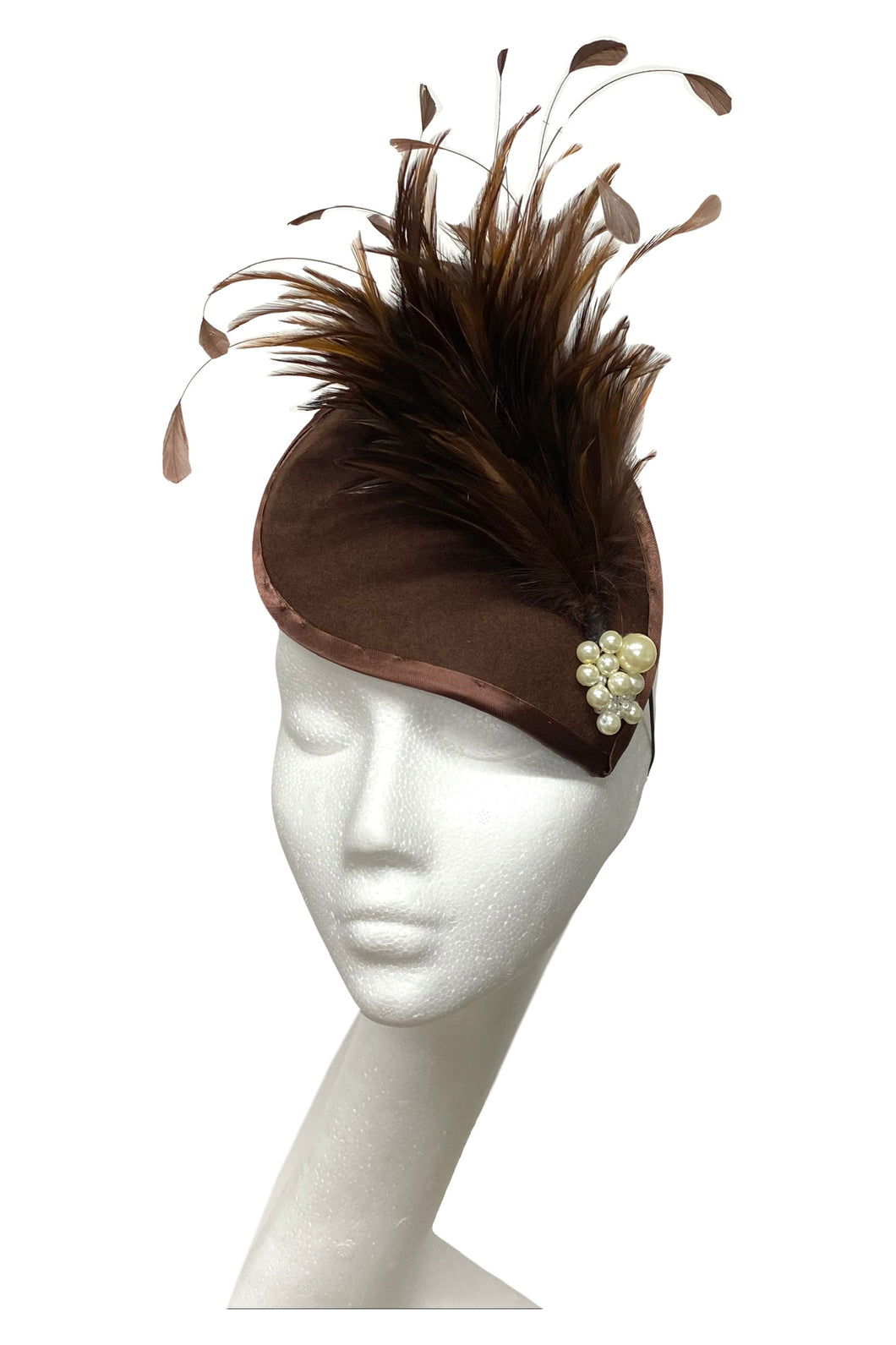 Brown feather headpiece