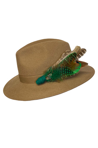 Brown fedora hat