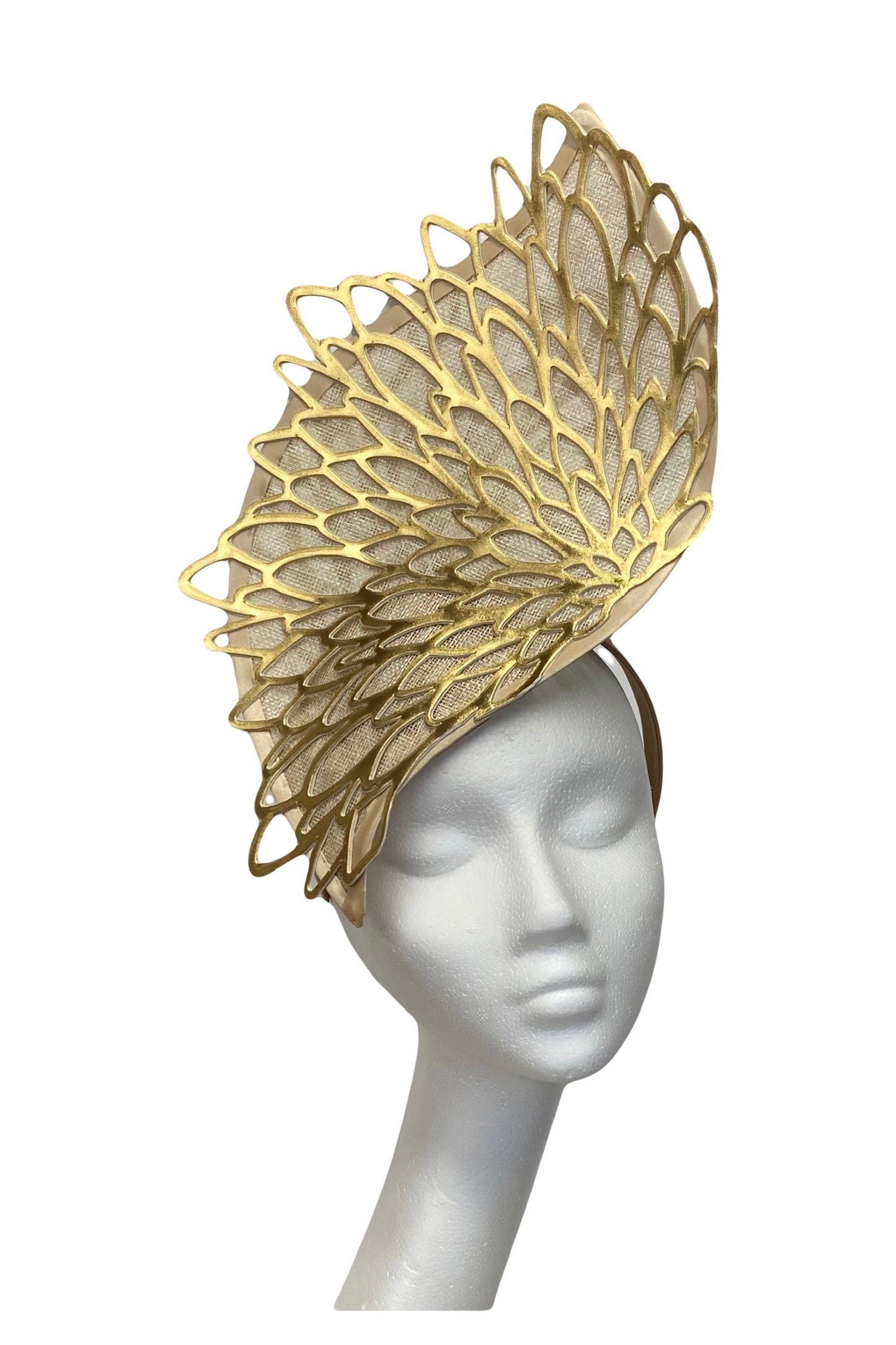 Gold ‘Una’ Headpiece for Hire (G14)