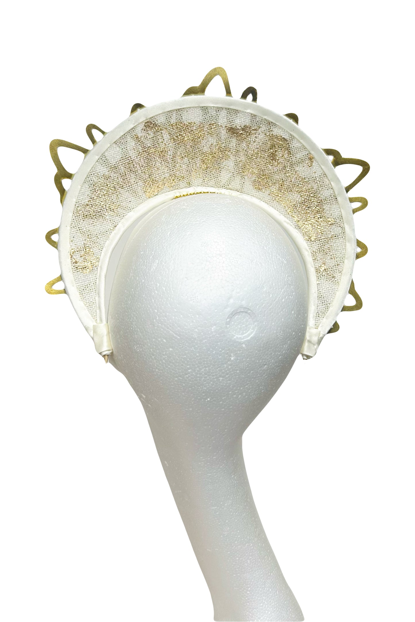 Ivory and Gold Halo Crown for Hire (W21)