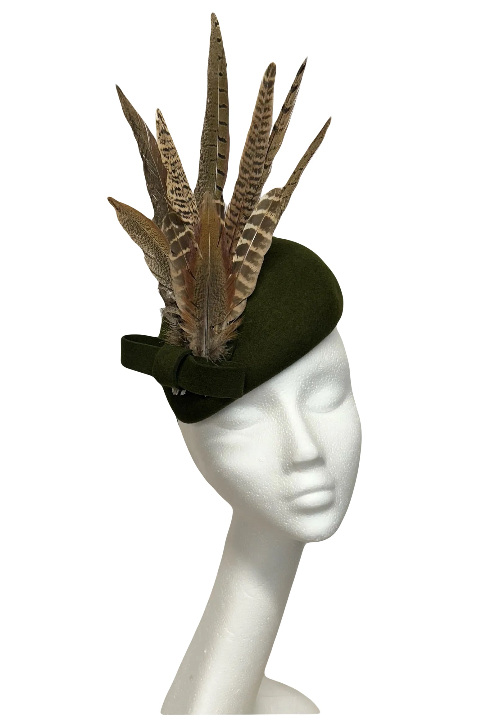 Dark Green headpiece to hire
