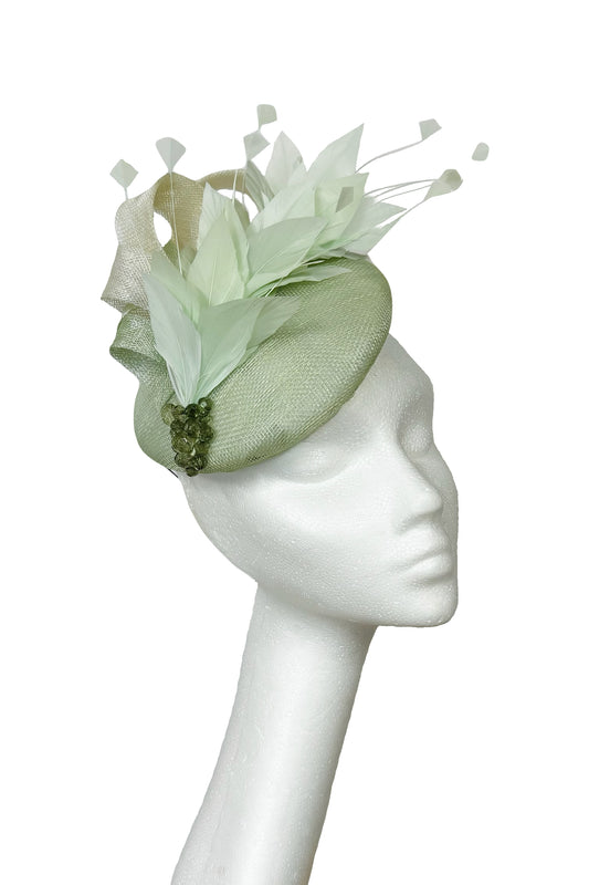 Mint green headpiece for hire