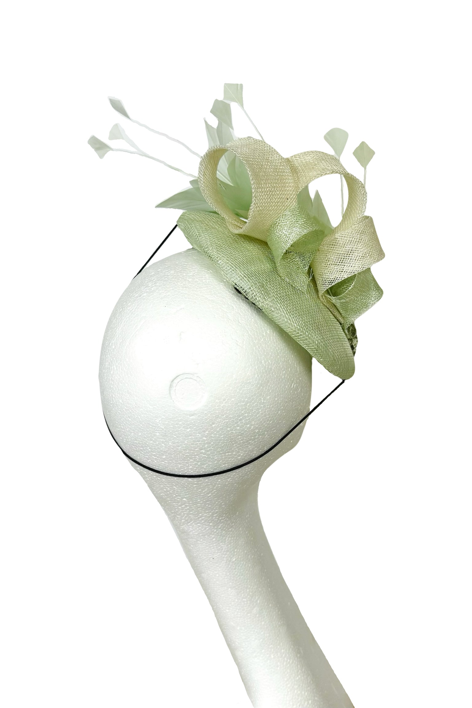 Mint green headpiece for hire