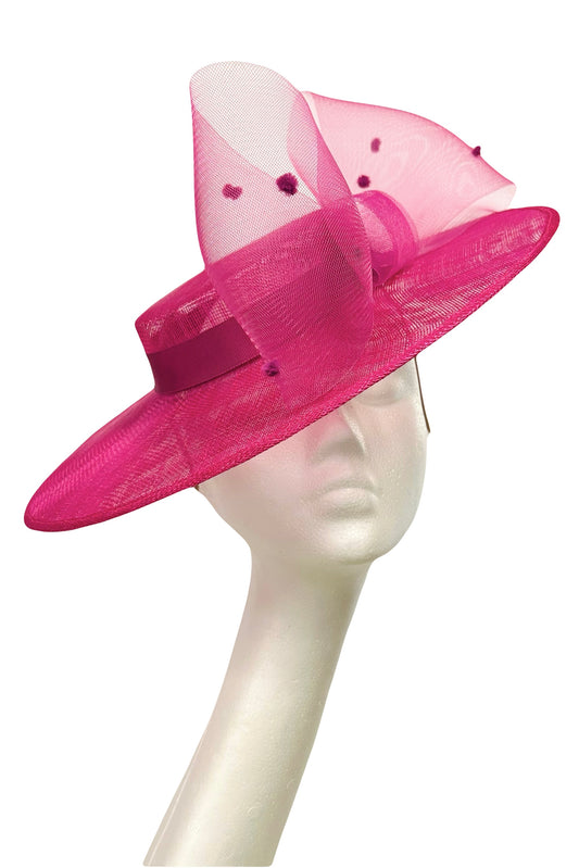 PK49 Cerise pink boater