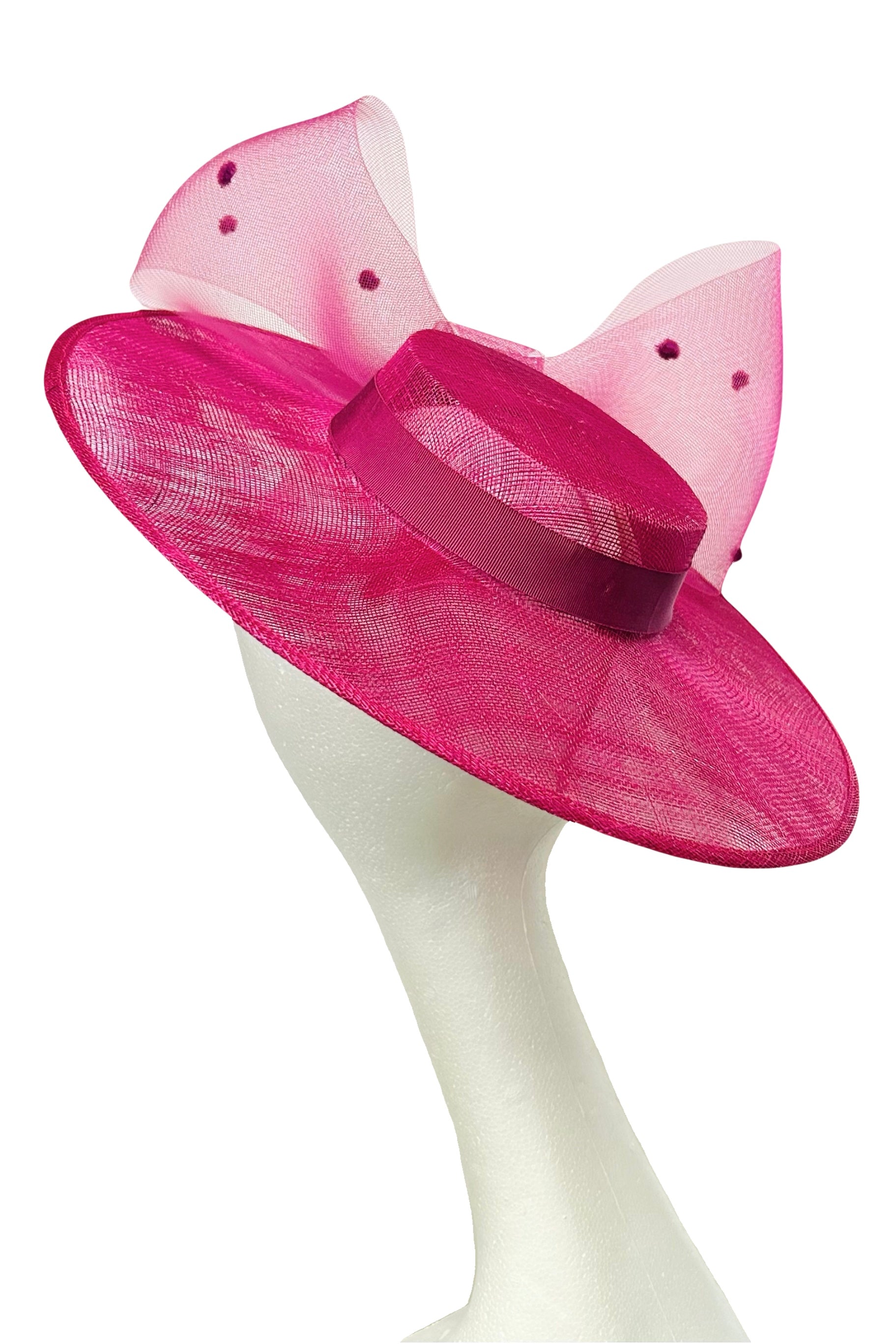 PK49 Cerise pink boater