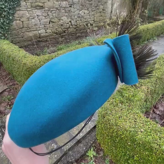 Teal headpiece for hire