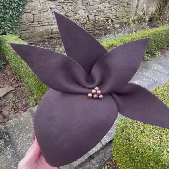 Chocolate brown headpiece