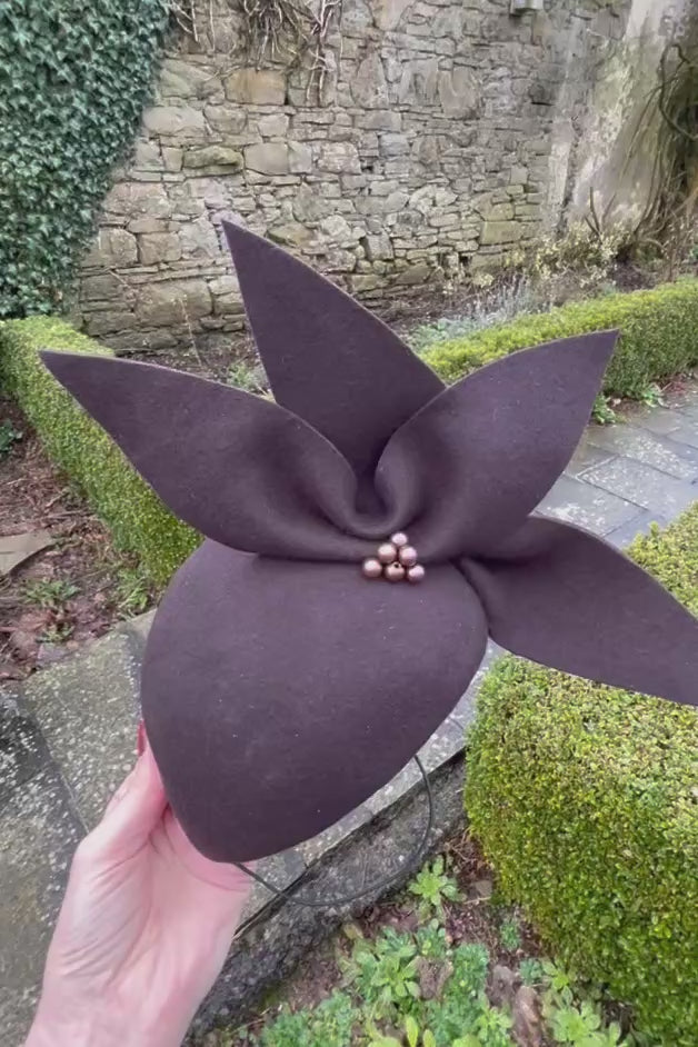 Chocolate brown headpiece