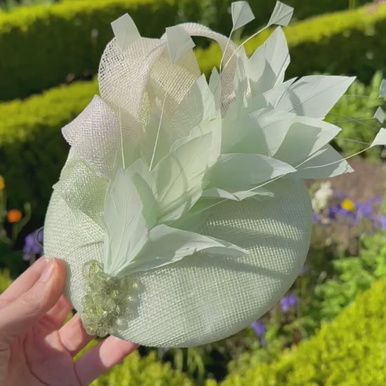 Mint green headpiece for hire4