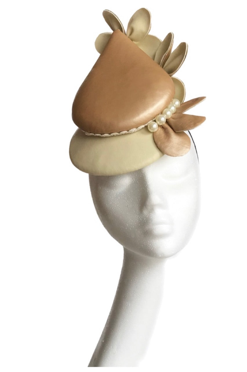 Gold wedding hat to hire