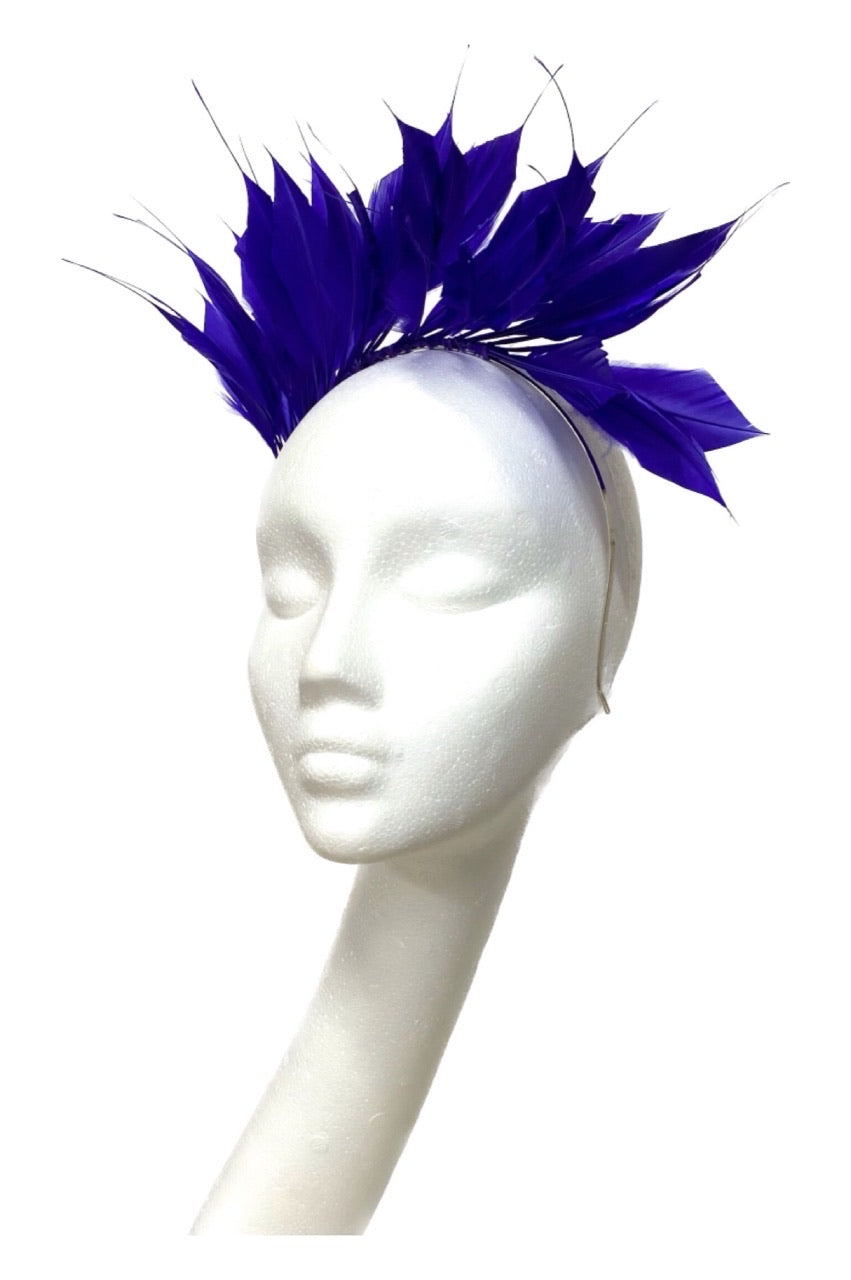 Purple feather crown to hire