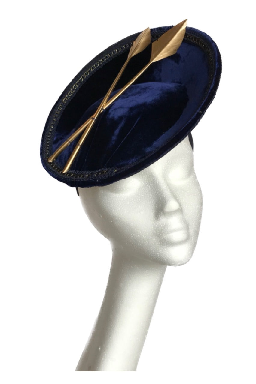 Navy gold hat to hire