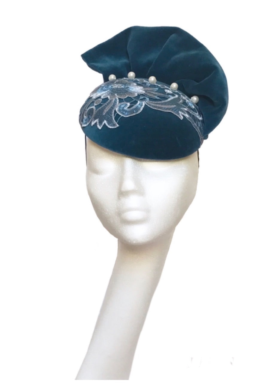 blue headpiece to hire