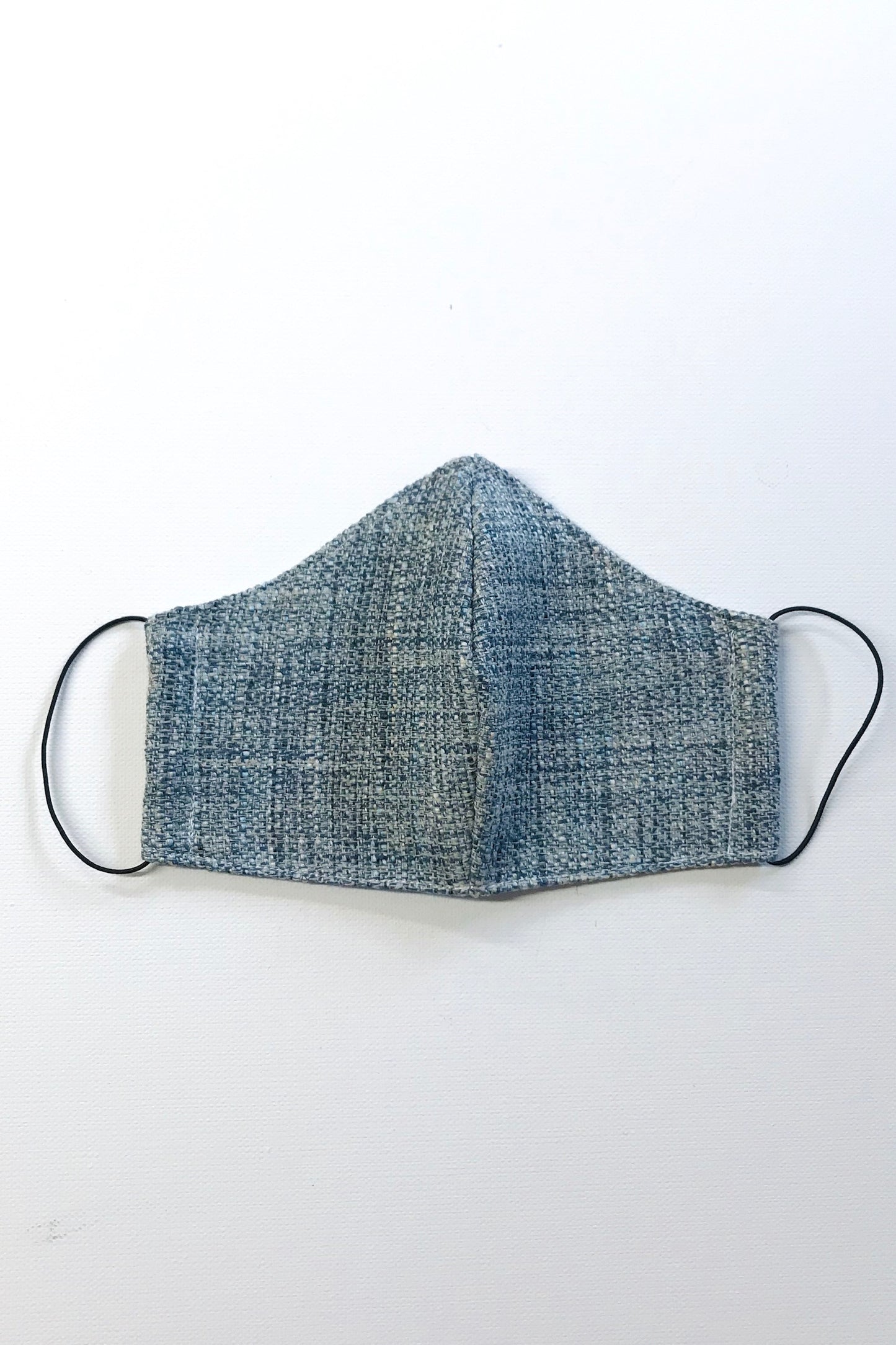 Adult Fabric Face Mask - Linen Tweed (Blue)