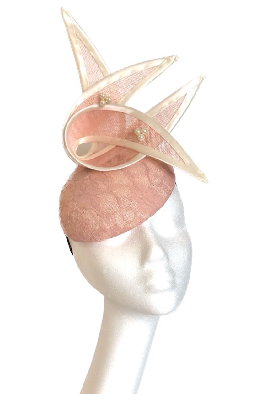 Blush Pink Headpiece for Hire (PK13)